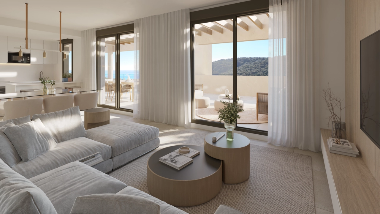 Ljusa och luftiga vardagsrum designade för komfort och elegans.