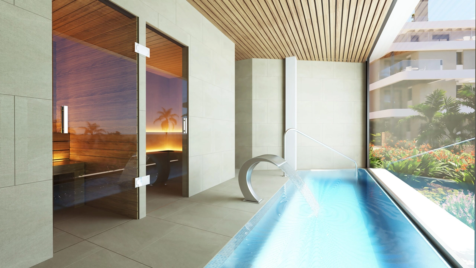 Koppla av och föryngra dig i den exklusiva spaavdelningen för boende, med bastu.