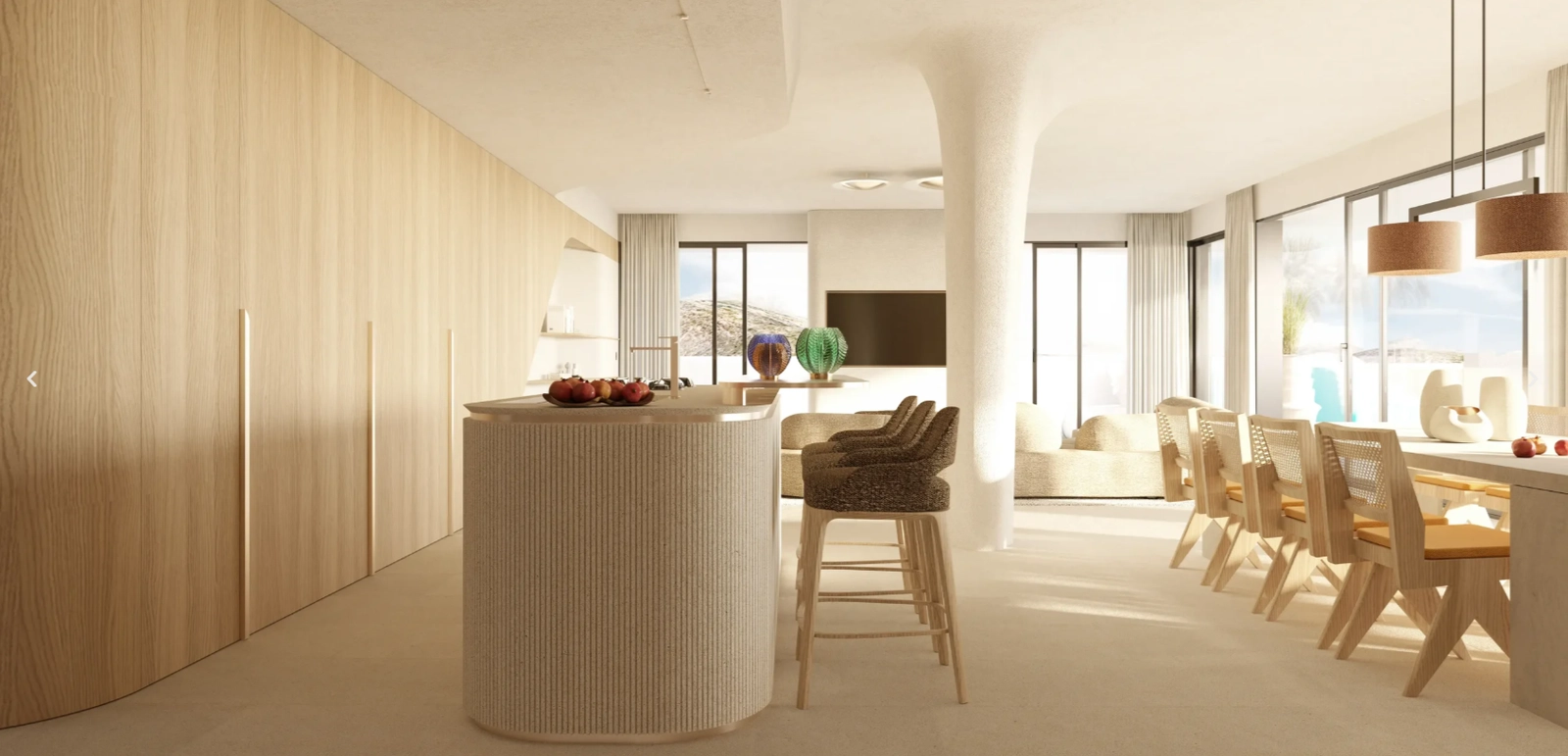 Modern arkitektur definierar Carat, som smälter samman sömlöst med det naturliga landskapet på Costa del Sol.