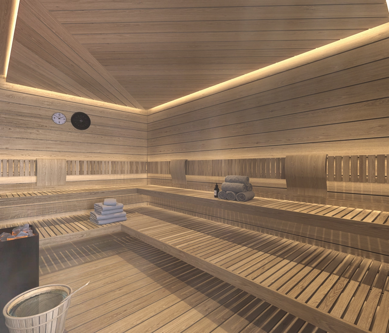 Koppla av och föryngra dig i de boendes spa, komplett med en vackert designad bastu och turkiskt bad.