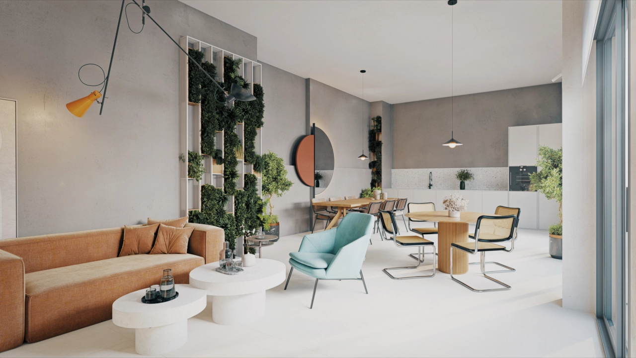 Gastroteket erbjuder ett socialt utrymme för att laga mat, äta middag och underhålla gäster i en avslappnad och modern miljö.