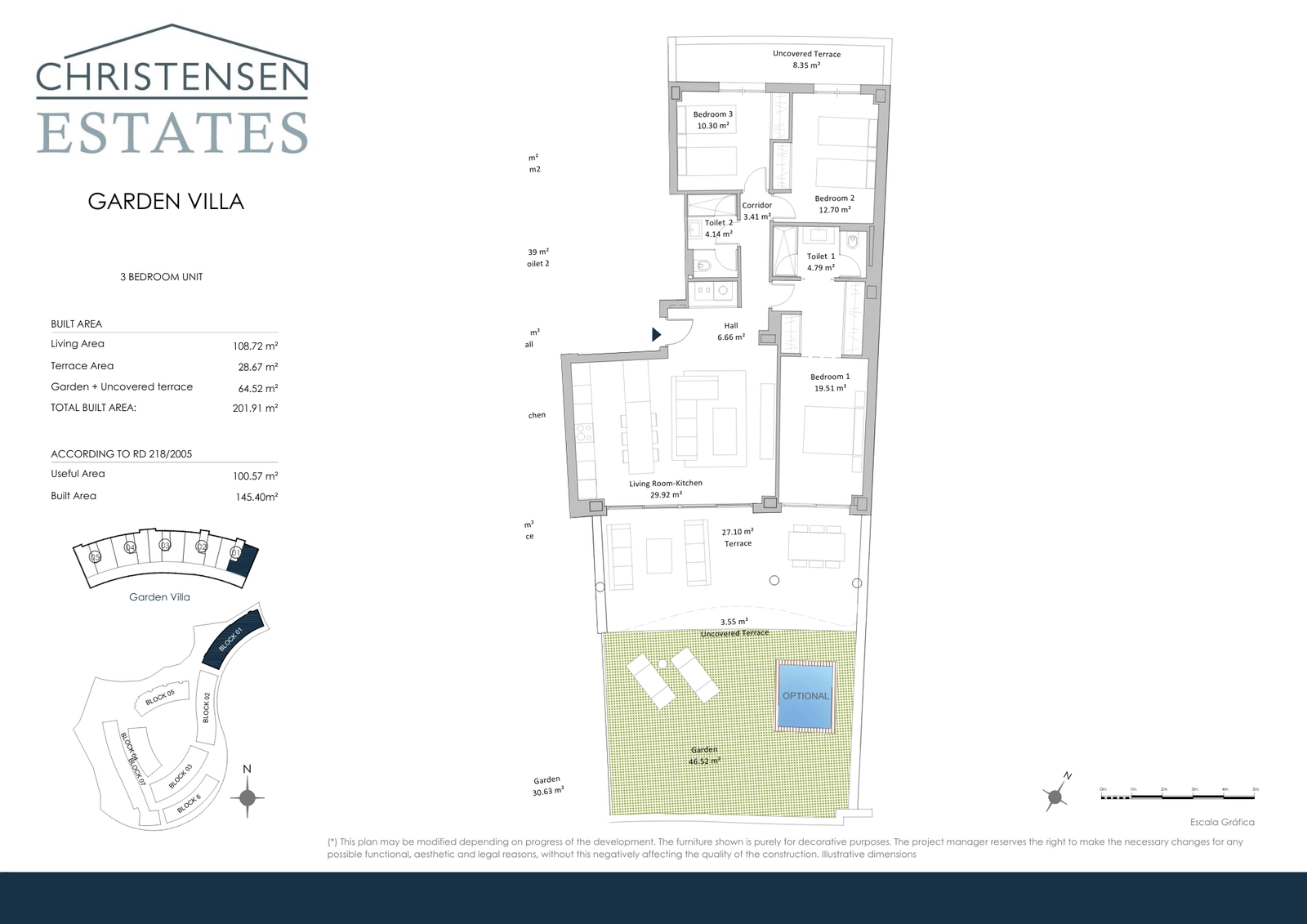 Trädgårdsvilla med tre sovrum – Rymliga interiörer anslutna till en generös terrass och privat trädgård, perfekt för utomhusliv.