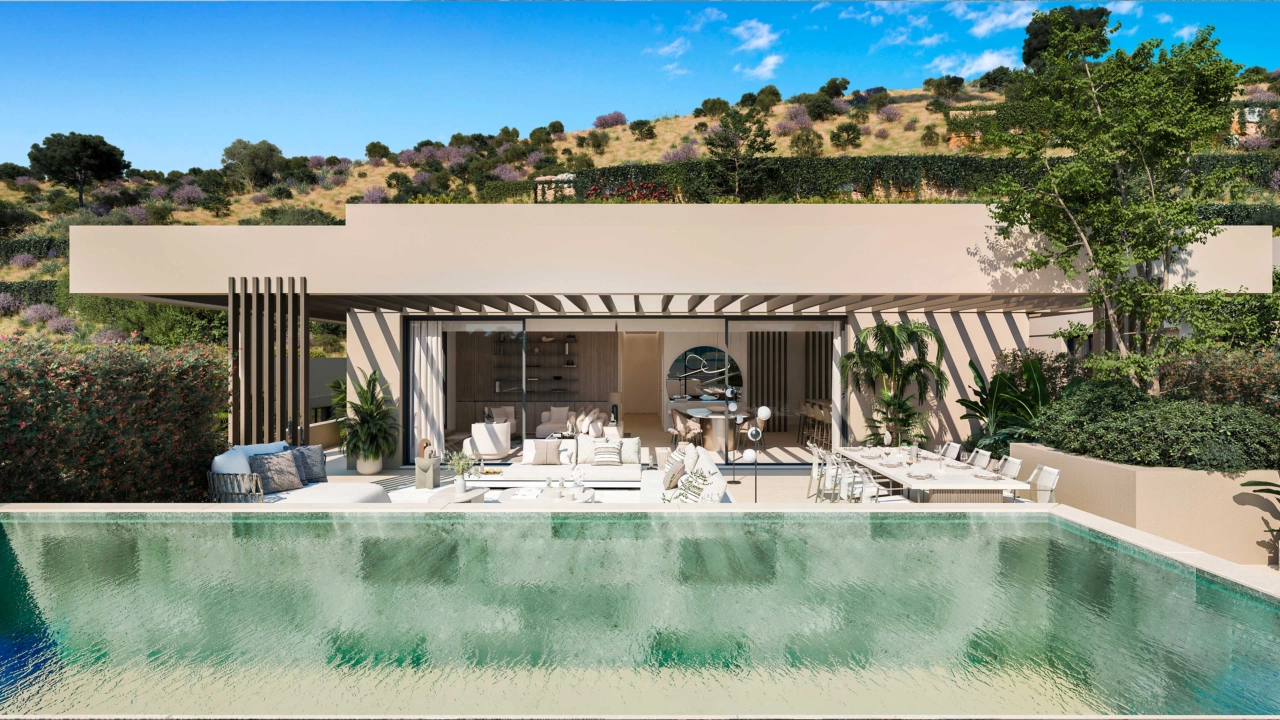 Varje bostad har en privat terrass och en valfri pool, vilket skapar din personliga oas.