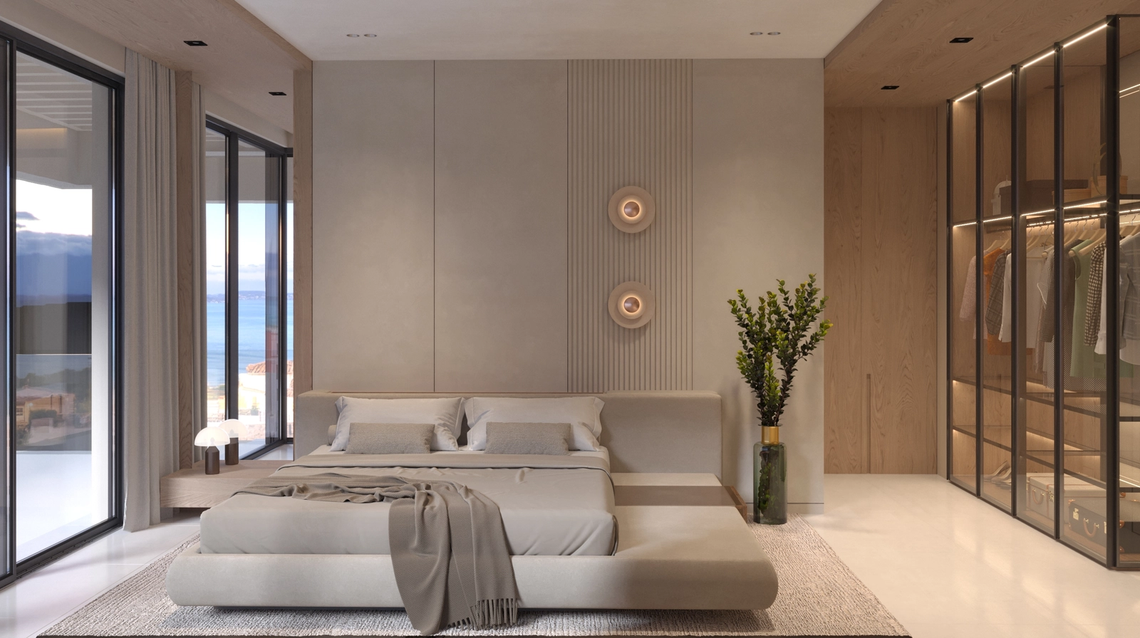 Master sviten är en fridfull oas med vacker utsikt och en rymlig klädkammare.