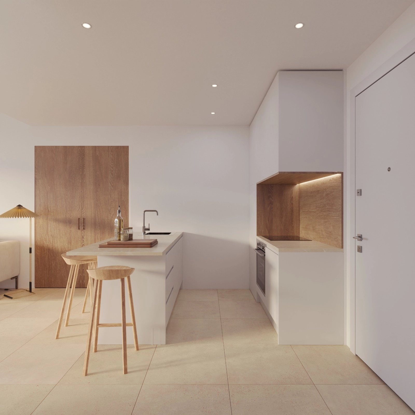 Snygga, fullt utrustade kök är designade för både funktionalitet och stil, perfekta för vardagslivet.