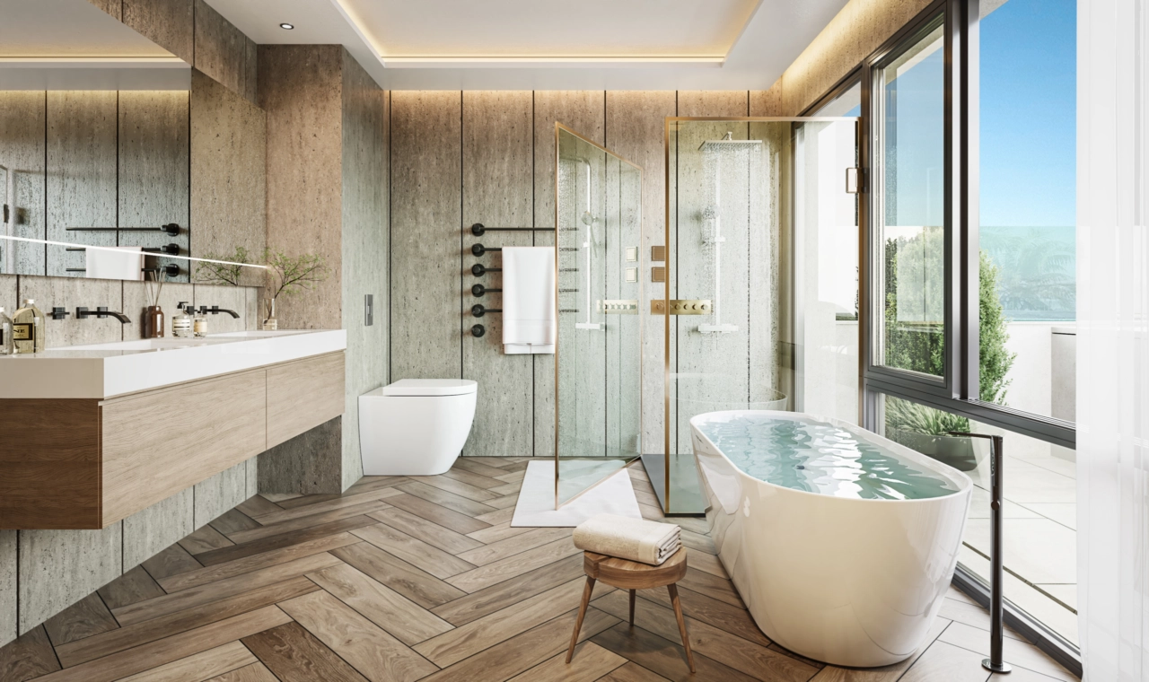 Säker och rymlig underjordisk parkering ger bekvämlighet och trygghet för de boende.