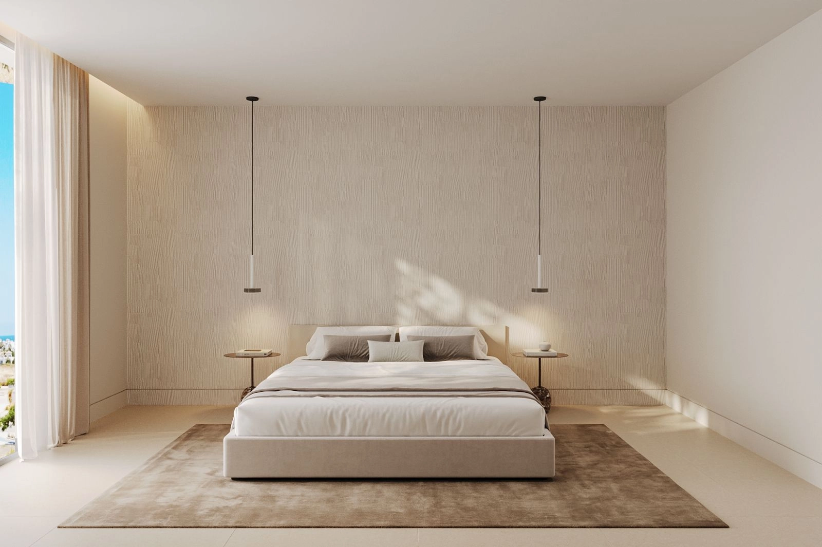 Bekvämt och elegant gästsovrum med gott om utrymme och förfinade detaljer.