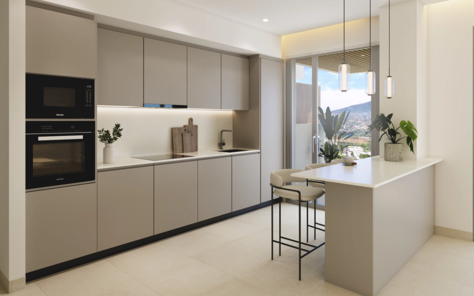 Ett elegant och modernt badrum med högkvalitativa armaturer och en ren, minimalistisk design.