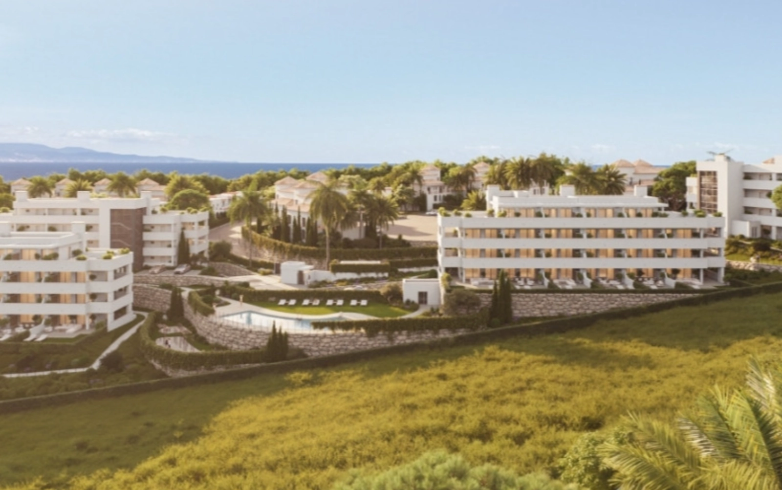 Den moderna arkitekturen smälter perfekt in i det naturliga landskapet och Medelhavet.