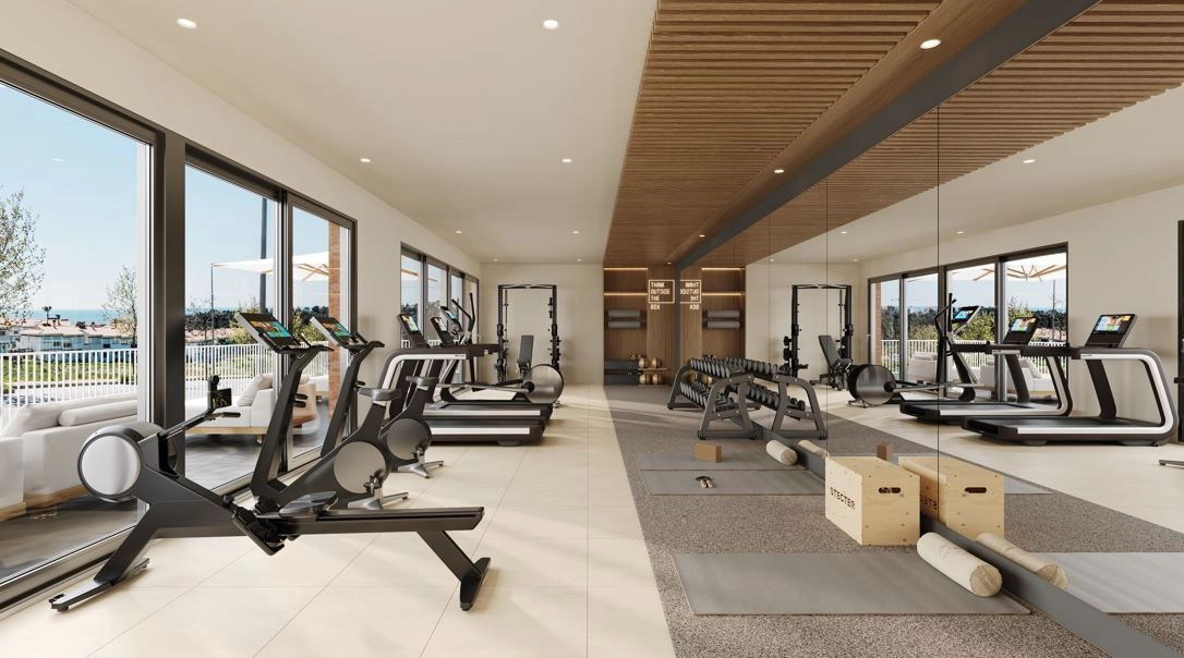 Ett toppmodernt gym med modern utrustning för en hälsosam och aktiv livsstil.