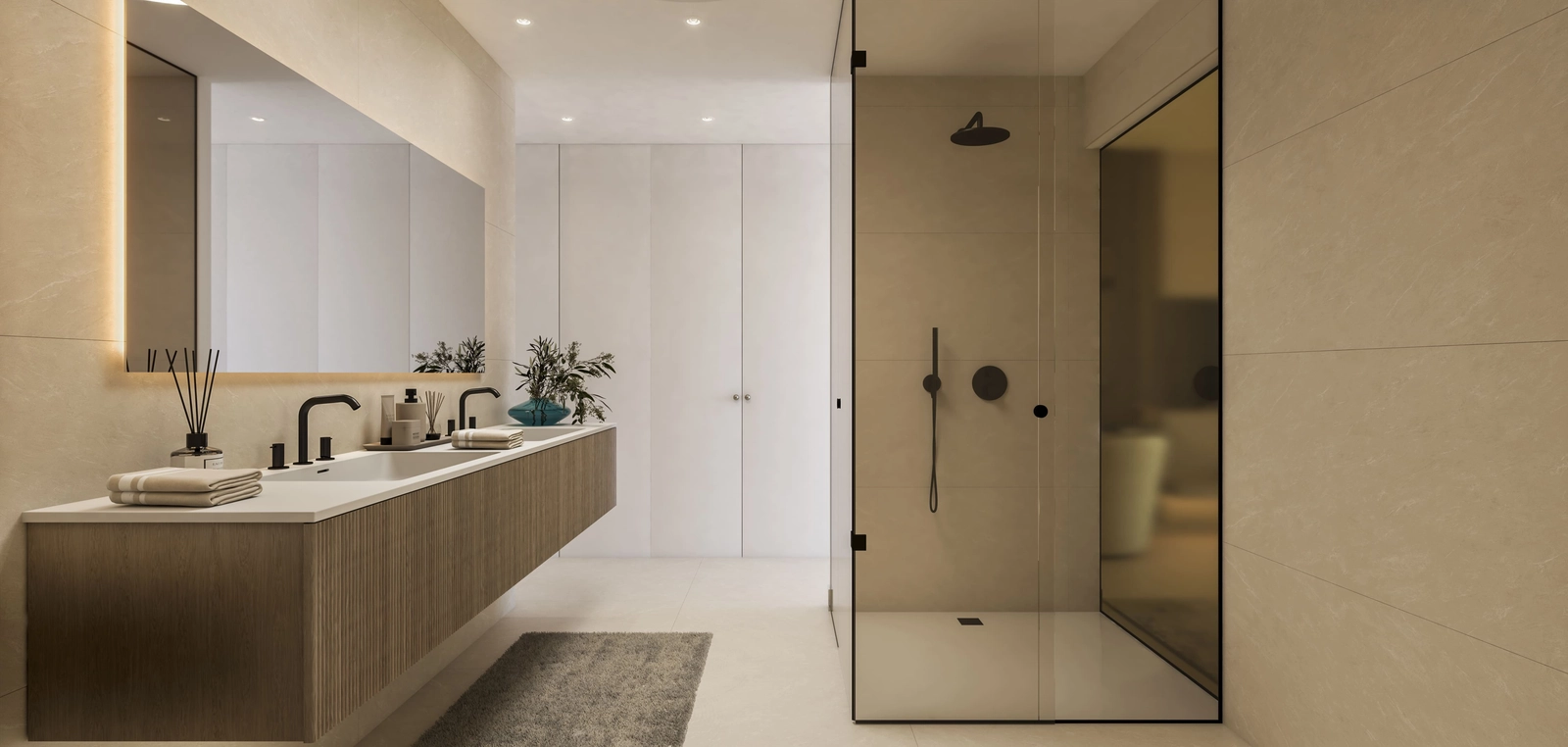 Eleganta och moderna badrum designade med premiummaterial och finish för en spaliknande upplevelse.