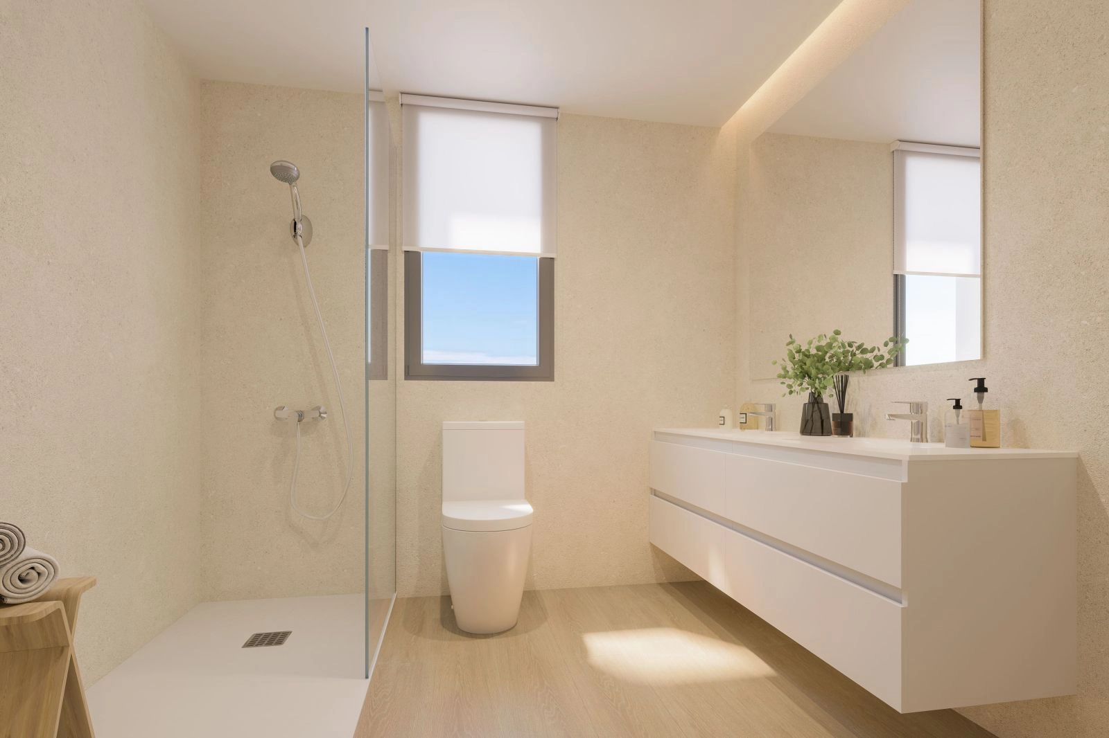 Moderna badrum är designade med rena linjer och högkvalitativa material för en spa-liknande upplevelse.