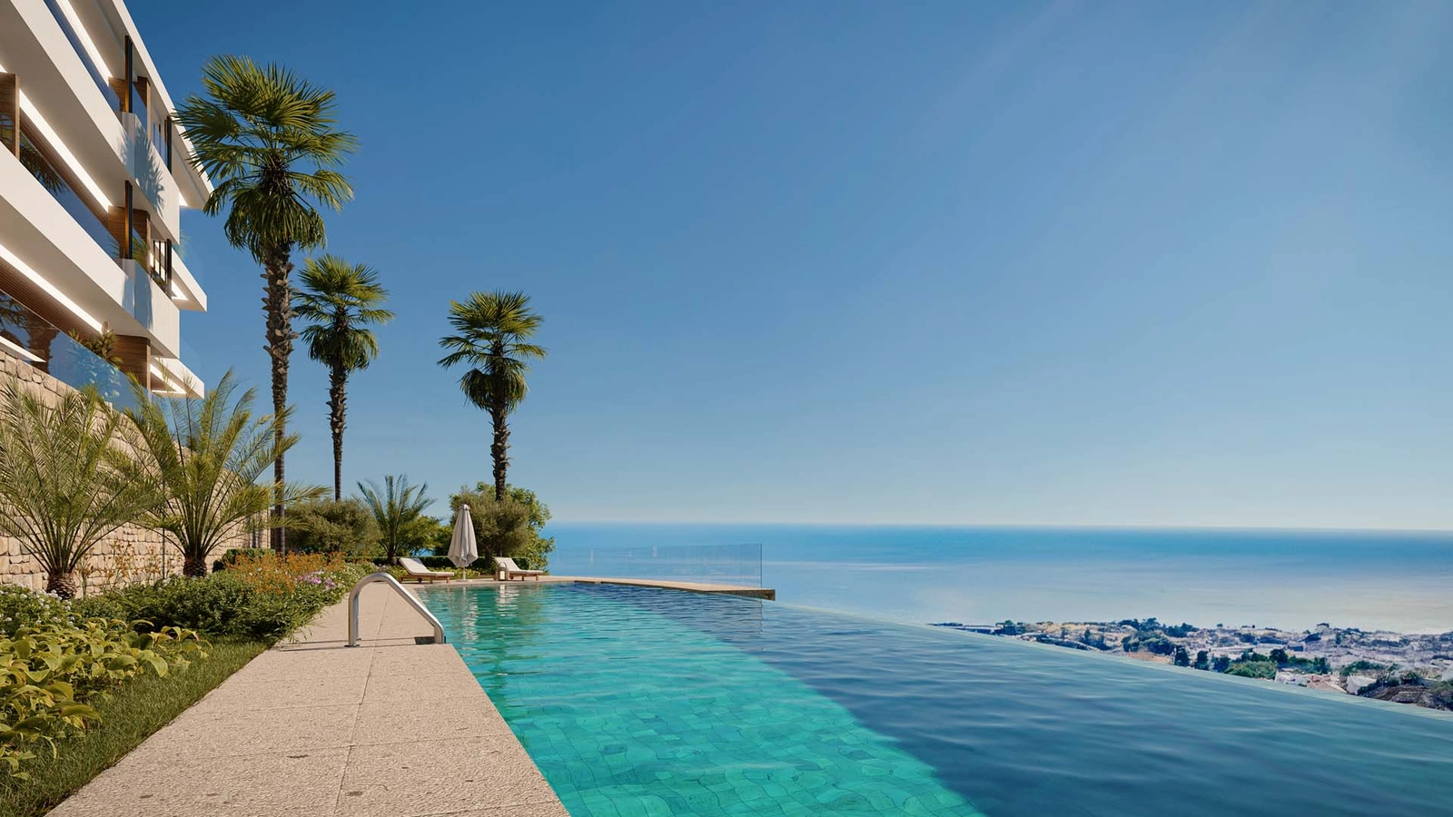 Infinitypoolen erbjuder hisnande panoramautsikt över Costa del Sol.