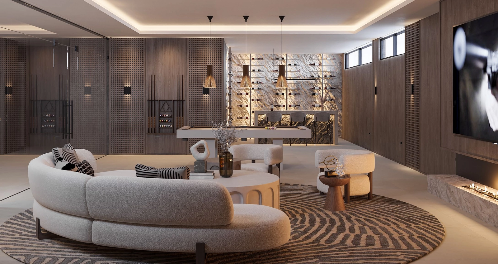 Rymliga källare kan anpassas till en hemmabio, ett privat gym eller en underhållningslounge för att passa din livsstil.