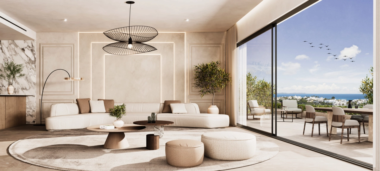 Eleganta sällskapsytor som sömlöst ansluter till utomhusmiljön.