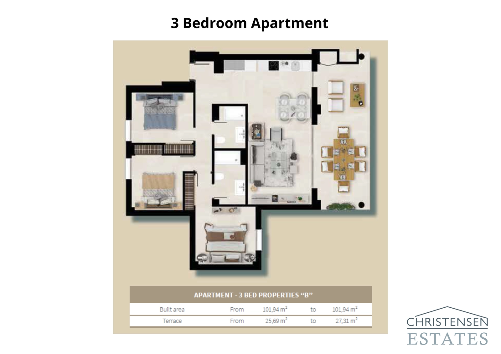 Den genomtänkta planlösningen för detta hem med tre sovrum maximerar utrymme och naturligt ljus, vilket ger en bekväm miljö för familjer.
