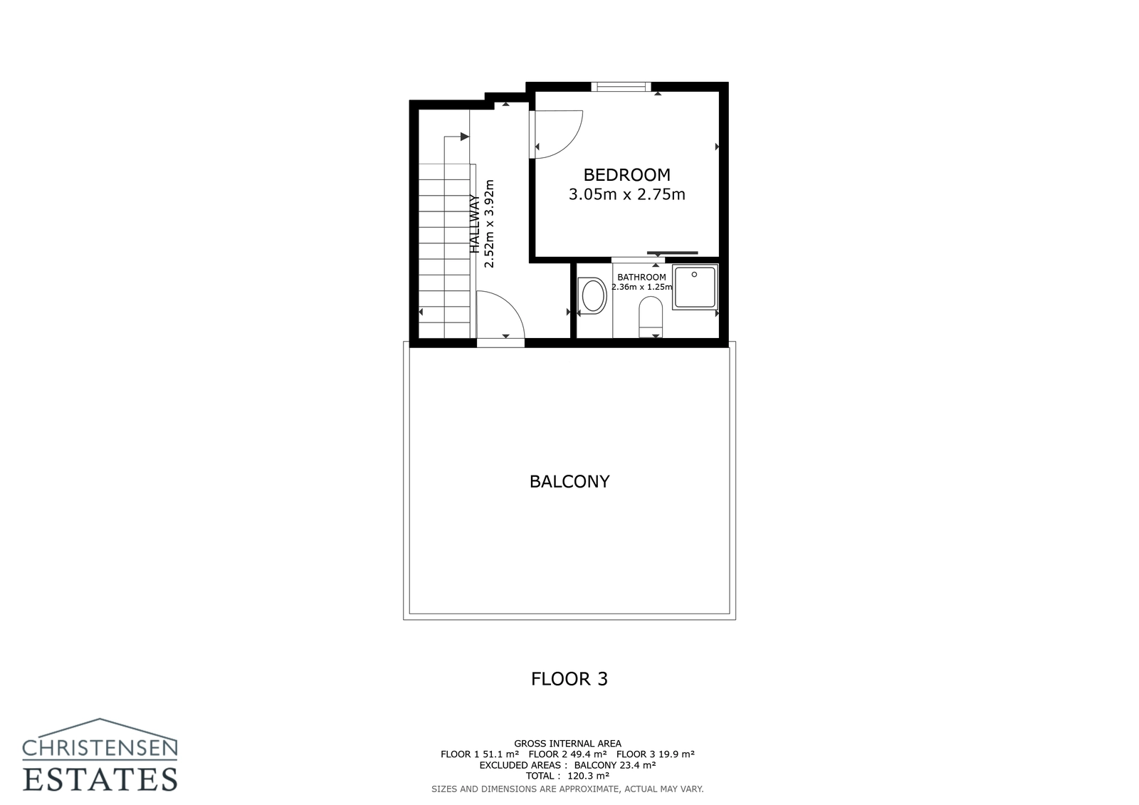 Översta våningen erbjuder ett privat fjärde sovrum med eget badrum och direkt tillgång till den spektakulära takterrassen.