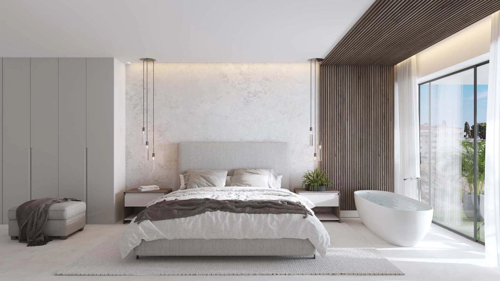 Master-sviten är en fristad av komfort och stil, med ett elegant integrerat badkar.