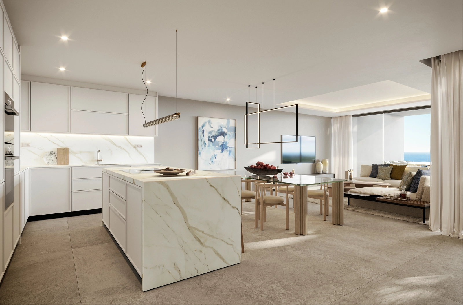 Snygga, minimalistiska kök är designade för både modern funktion och stil.