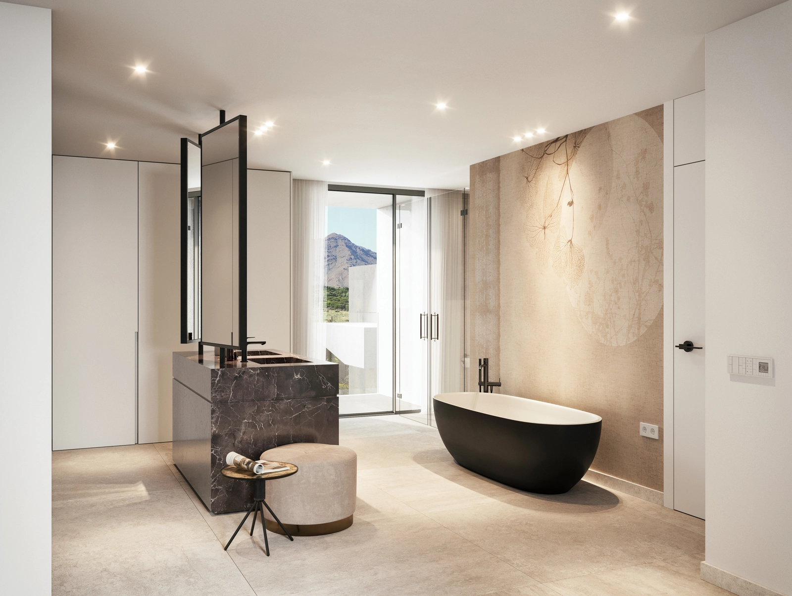 Lyxiga badrum har premiummaterial och modern design.