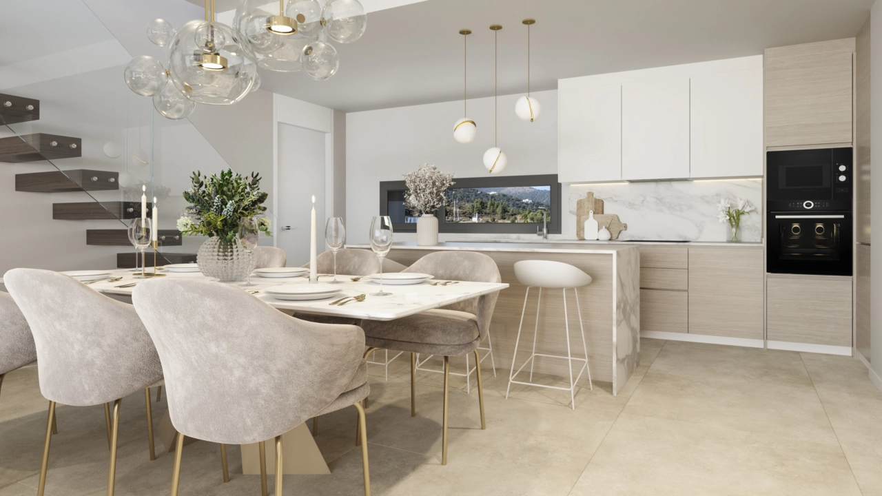 Moderna kök är fullt utrustade med högkvalitativa designvitvaror och finish.