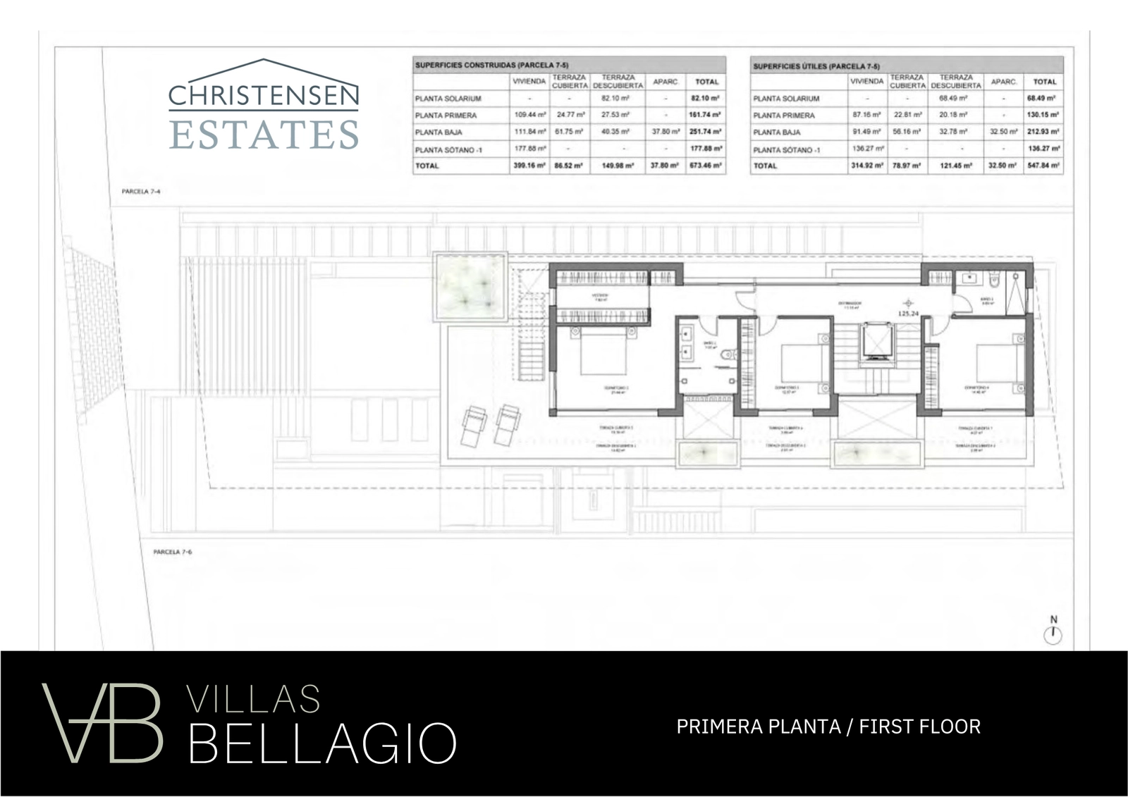 Första våningen: Denna nivå rymmer fridfulla sovrumssviter, var och en designad som en privat fristad med eget badrum och tillgång till terrasser.