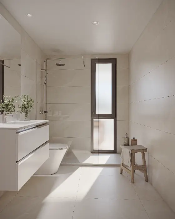 Moderna badrum har högkvalitativa ytor och armaturer, vilket skapar en ren och bekväm atmosfär.